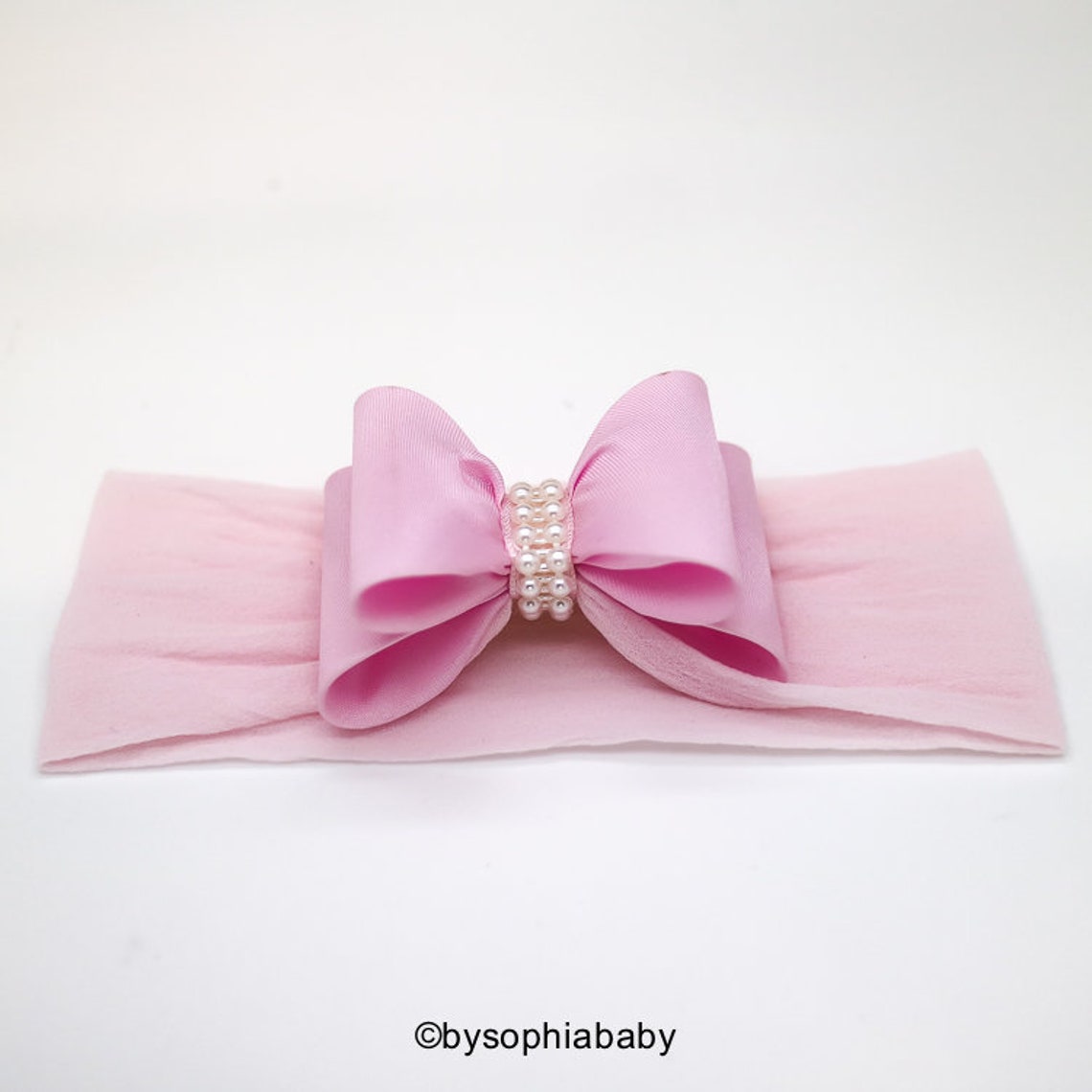 Light Pink Big Bow Headband Pink Baby Headband Bow Headband Etsy