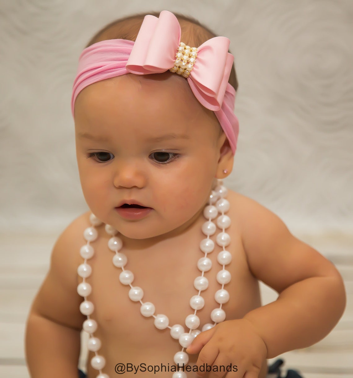Light Pink Big Bow Headband Pink Baby Headband Bow Headband Etsy