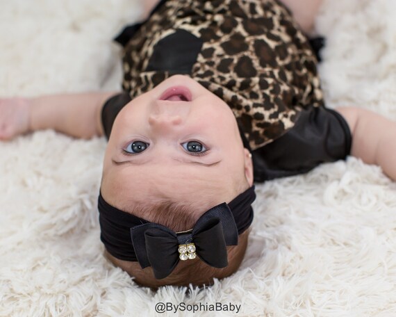 black newborn headband