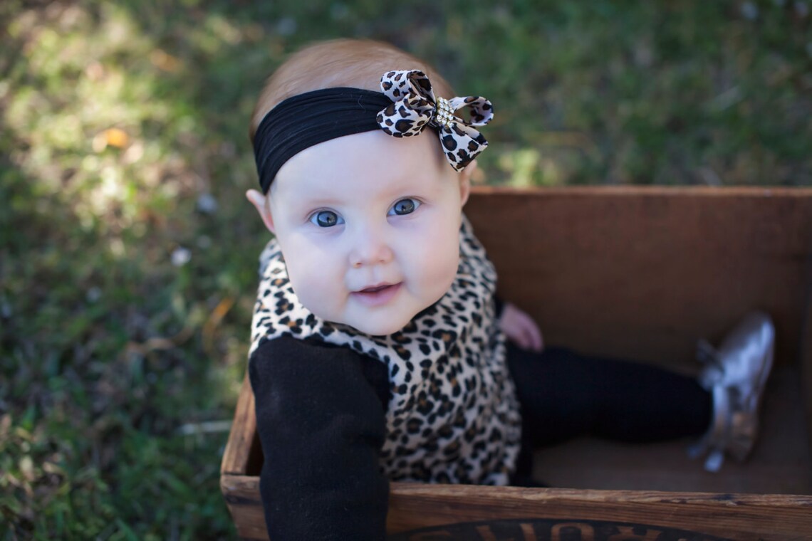 Baby Headband Headwrap Leopard Baby Headband Newborn Etsy