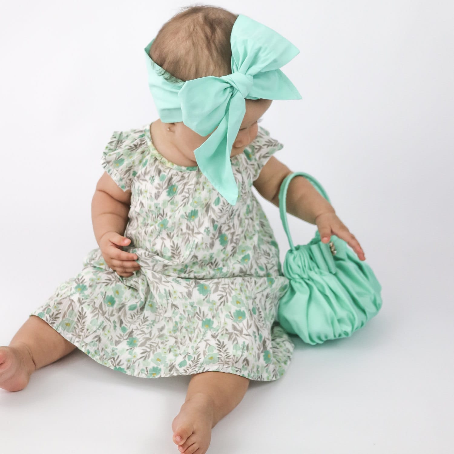 Baby Head Wrap Mint Baby Headwrap Aqua Green Headband Baby Etsy
