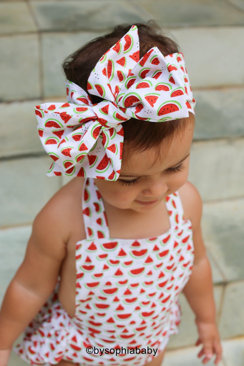 Watermelon Baby Head Wrap Watermelon Headwrap Baby Headband Etsy