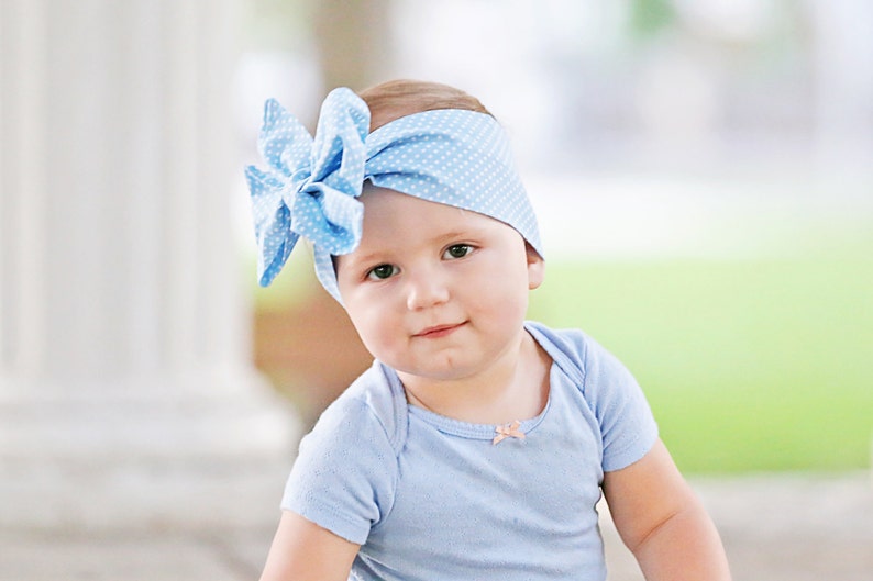 Baby Head Wrap Baby Headwrap Polka Dots Headband Baby Etsy