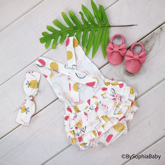 Pineapple romper baby cheap