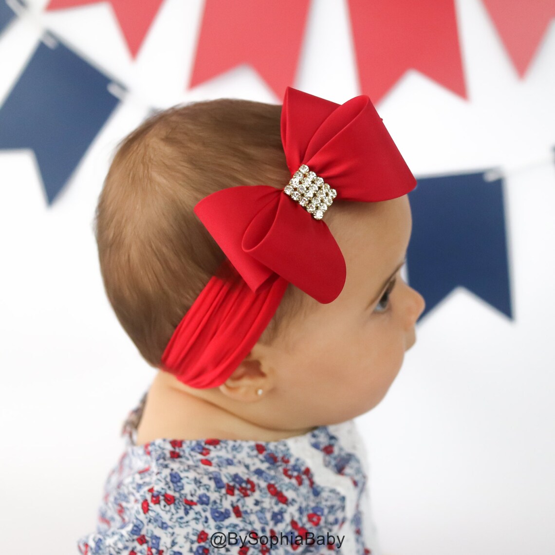 Red Baby Headband Headwrap Red Bow Headband Baby Big Bow Etsy