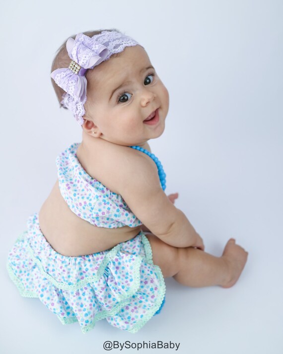 Baby Headbands Lavender Lilac Lace 