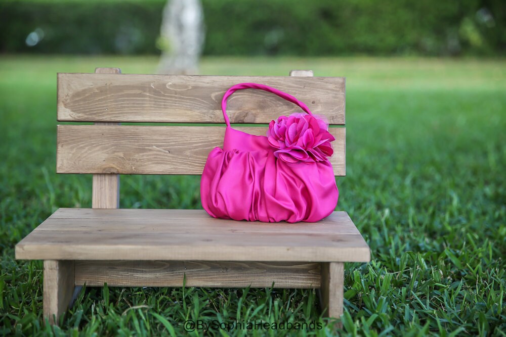 Pink Flower Handbag Girls Pink Purse Girls Pink Handbag Etsy Singapore