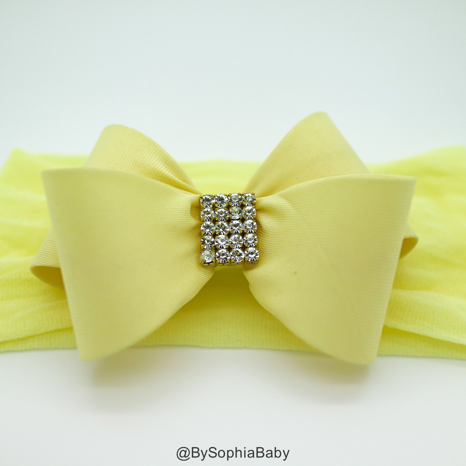 Baby Headband Light Yellow Baby Headband Baby Bow Headband Etsy