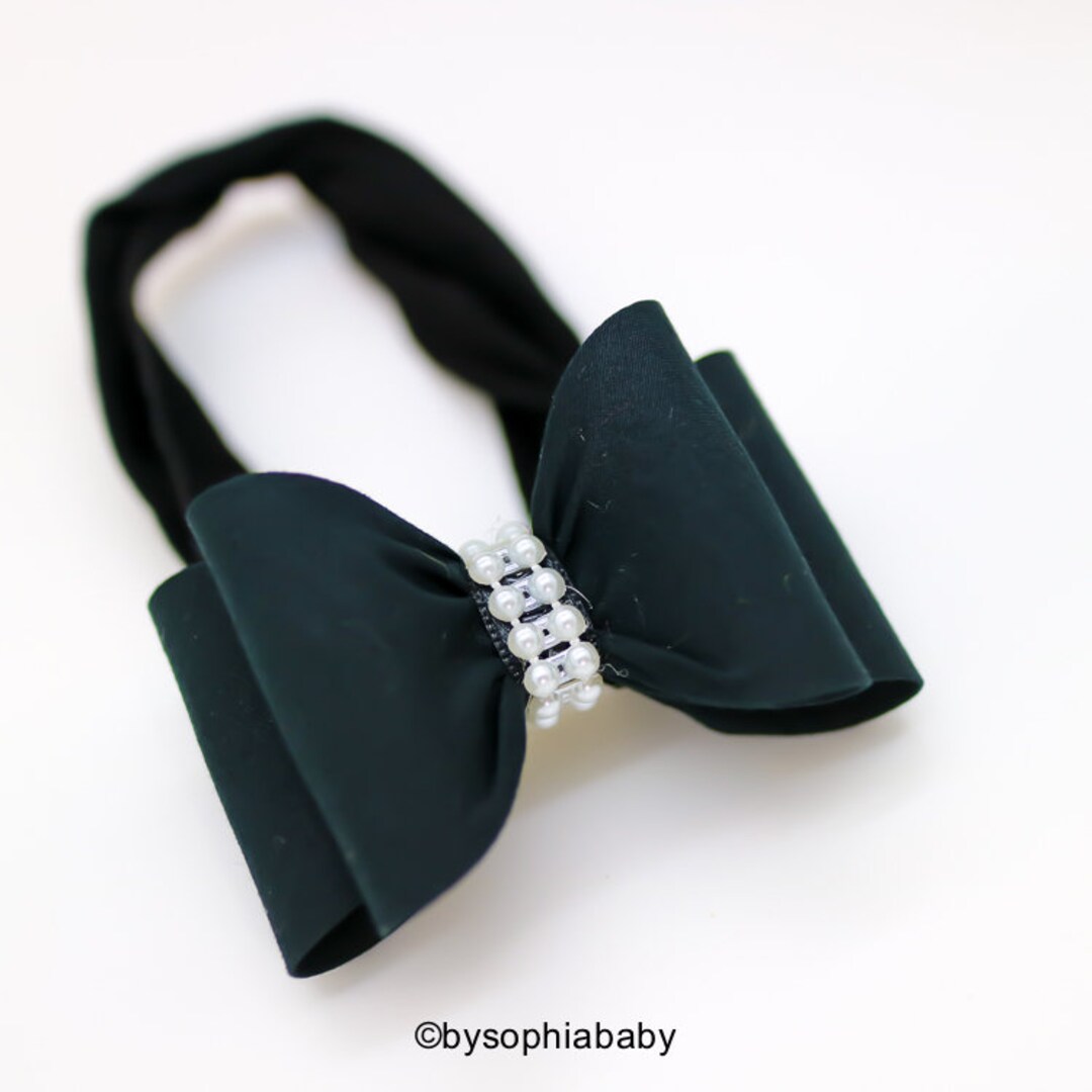 Babyhug Free Size Bow Headband with Sunglasses - Black