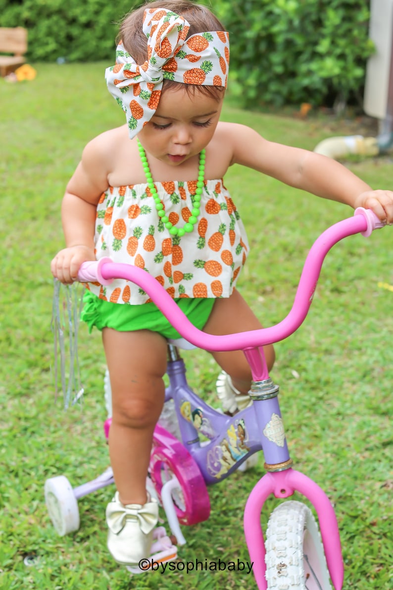 Pineapple Baby Top and Head Wrap Set Baby Summer Set Baby Etsy