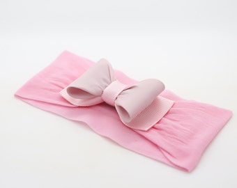 Light Pink Headband, Baby Bow Headband, Newborn Headband, Baby Headband, Photography Prop, Light Pink Bow, Light Pink Girls Headband, 977