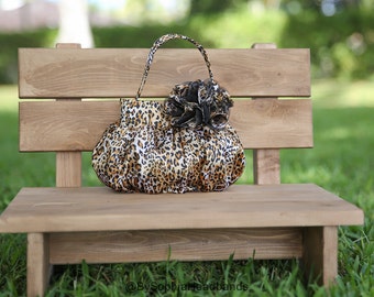 Leopard Girls Purse, Girls Purse, Girls Handbag, Baby Purse, Baby Girl Headband, Photography Prop, Girl Headband, Leopard Purse, 920