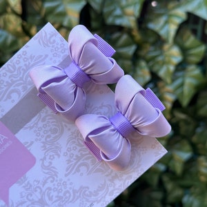 Lavender Baby Bow, Pig Tail Baby Bow, Lavender Baby Hair Bow, Small Baby Bow , Flower Girl Bow, Baby Shower Gift, Baby Bow, 2124