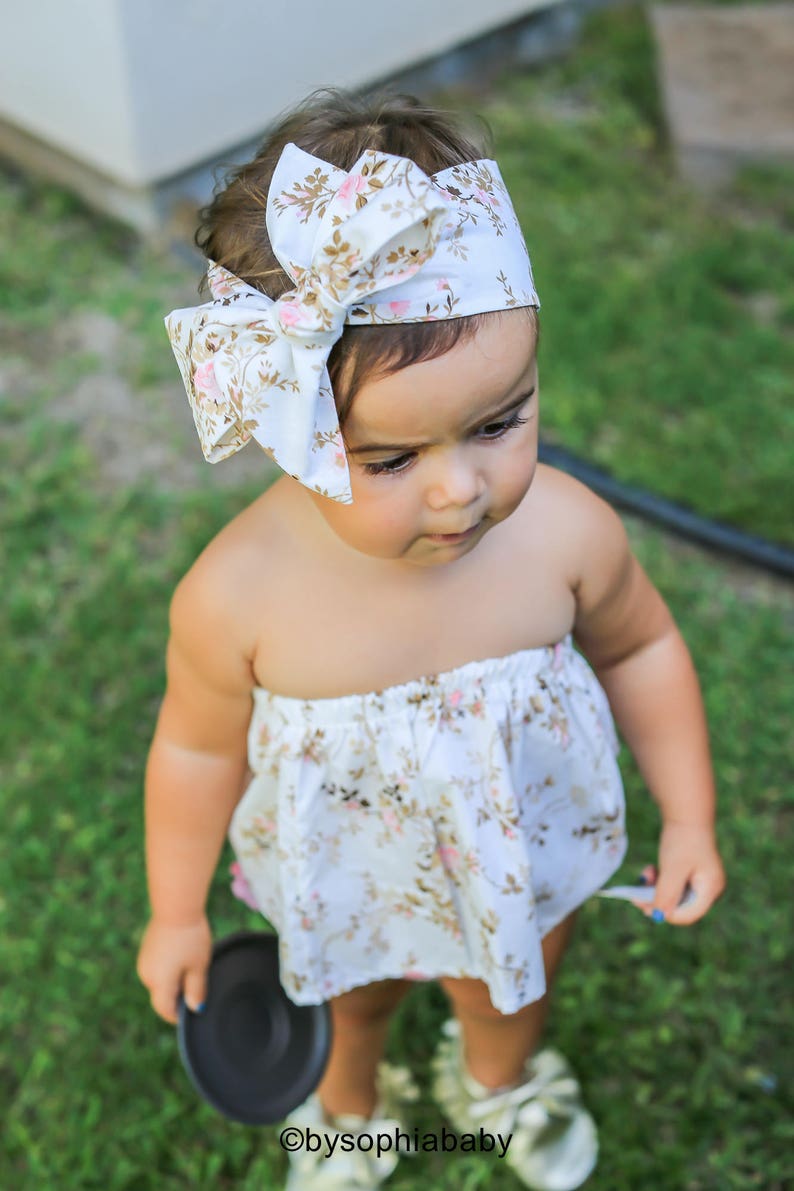 Baby Head Wrap Baby Floral Headwrap Light Pink Baby Etsy