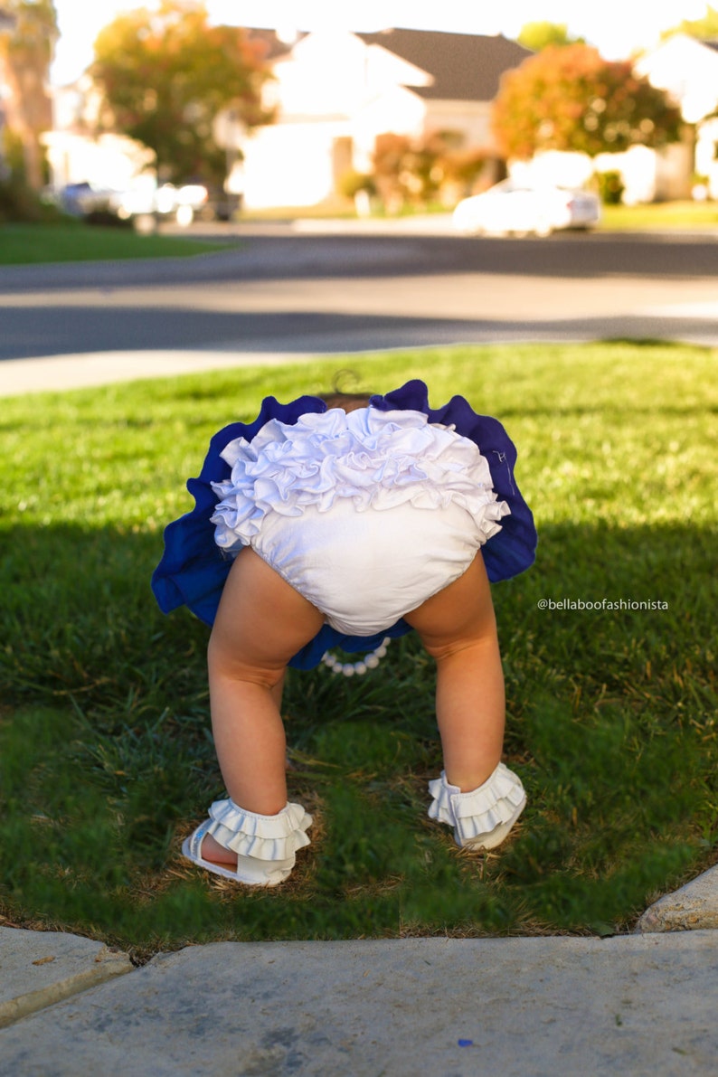Baby Bloomers White Ruffle Back Baby Bloomer White Baby Etsy