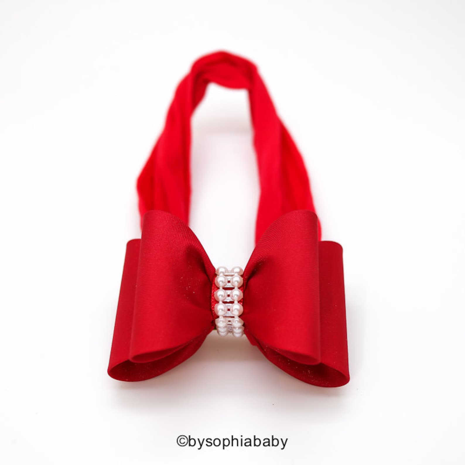 Baby Headband Red Big Bow Headband Christmas Headband Red Etsy