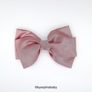 Big Bow Hair Clip, Pale Pink Bow Hair Clip, Girls Bow Hair Clip, Toddler Gold Hair Clip, Girls Bow Hair Clip, Big Bow Hair Clip, 1080 image 1