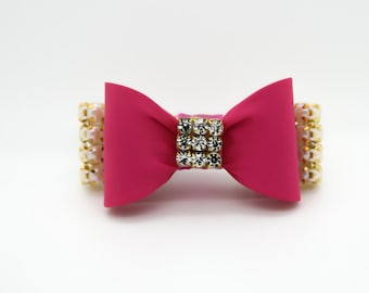 Baby Bow Hair Clip, Hot Pink Bow Hair Clip, roze baby peuter Bow Hair Clip, 975, Hair Clip, Rhinestone Hair Clip, Baby Hair Clip