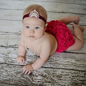 Baby Stirnband, Prinzessin Diadem Haarreif, Baby Tiara, Prinzessin Stirnband, Krone, heiße Rosa Krone Stirnband, rosa Baby Stirnband, 2223