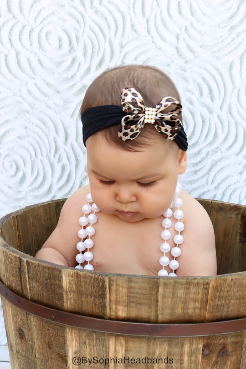 Baby Headband Headwrap Leopard Baby Headband Newborn Etsy
