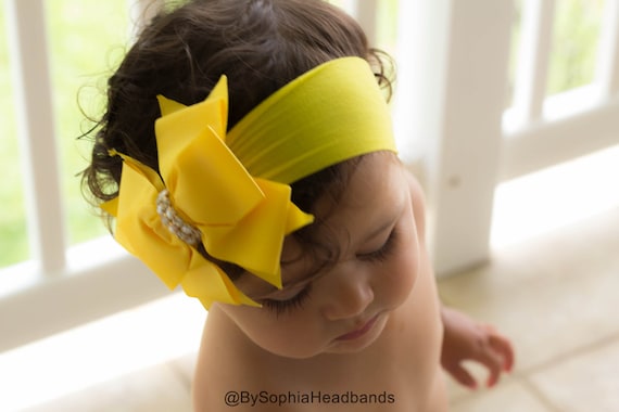 yellow newborn headband