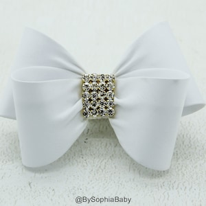 White Bow, White Bow Hair Clip, Bow Hair Clip, Toddler White Hair Clip, Girls Bow Hair Clip, Big Bow Hair Clip, White Bow Hair Clip, 1004