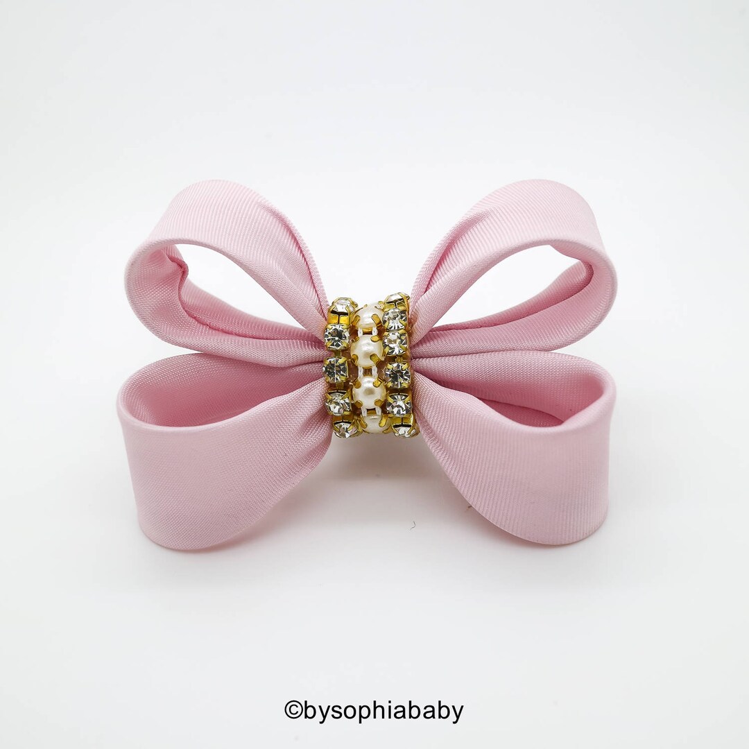 Baby Hair Clip, Light Pink Bow Hair Clip, Light Pink Hair Clip, Toddler ...