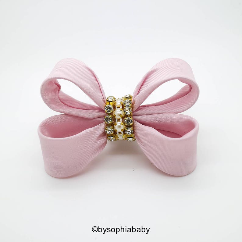 Baby Hair Clip Light pink Bow Hair Clip Light Pink Hair Etsy