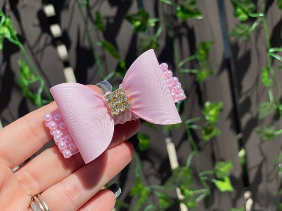 Baby Bow Hair Clip, Light Pink Bow Hair Clip, Pink Baby Hair Clip