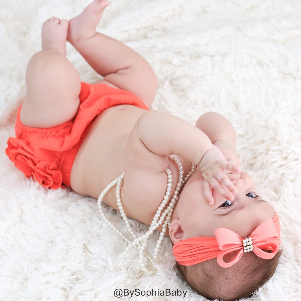 Baby Bloomers Orange Ruffle Baby Bloomer Orange Baby - Etsy