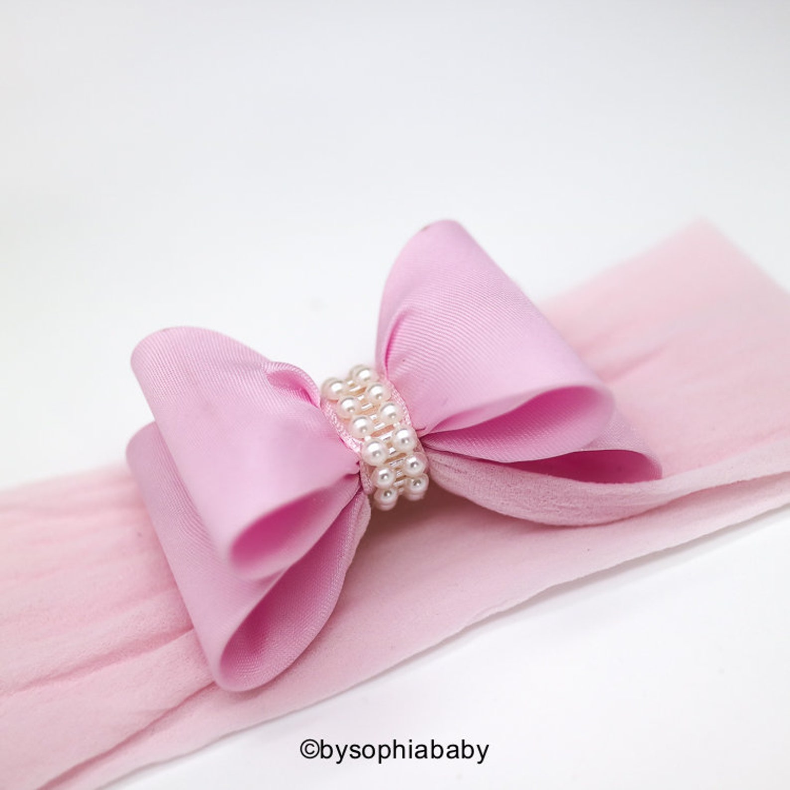 Light Pink Big Bow Headband Pink Baby Headband Bow Headband Etsy