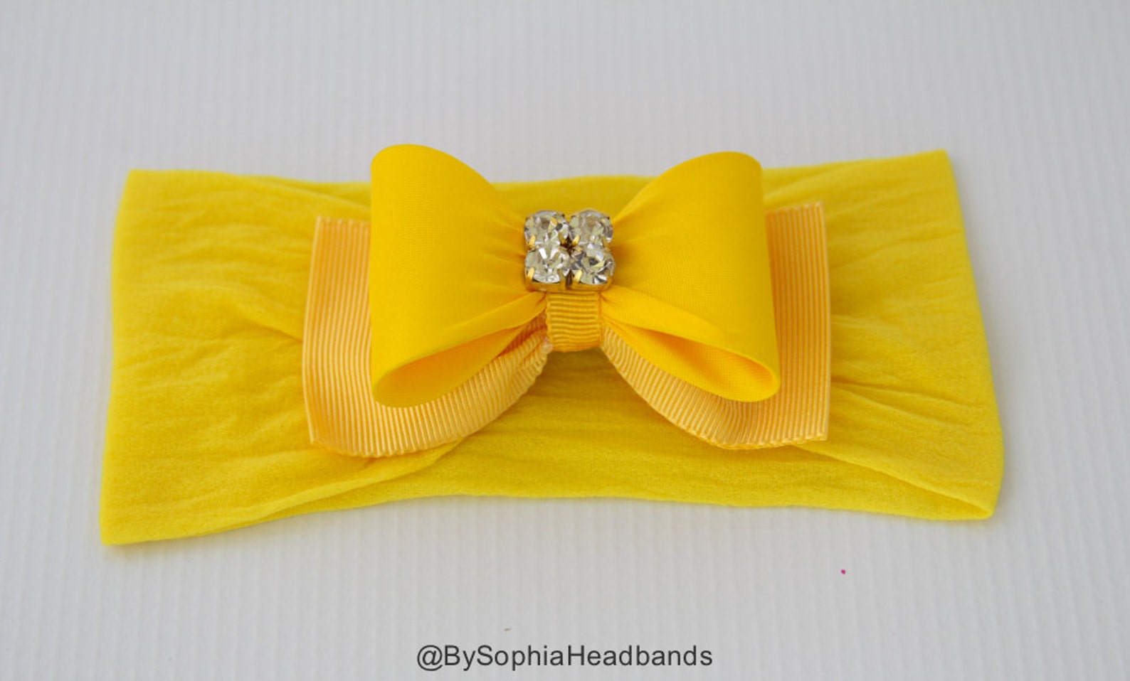 Yellow Bow Headband Baby Bow Headband Newborn Headband Etsy
