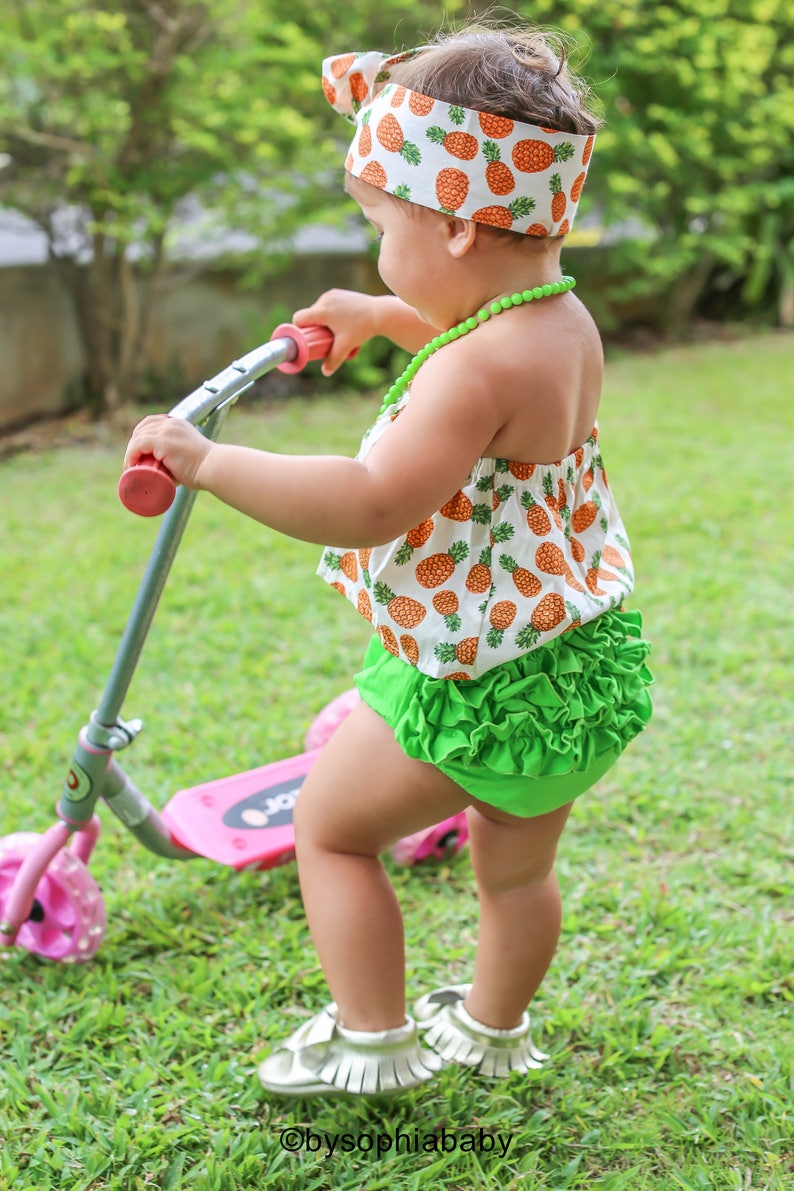 Pineapple Baby Top and Head Wrap Set Baby Summer Set Baby Etsy