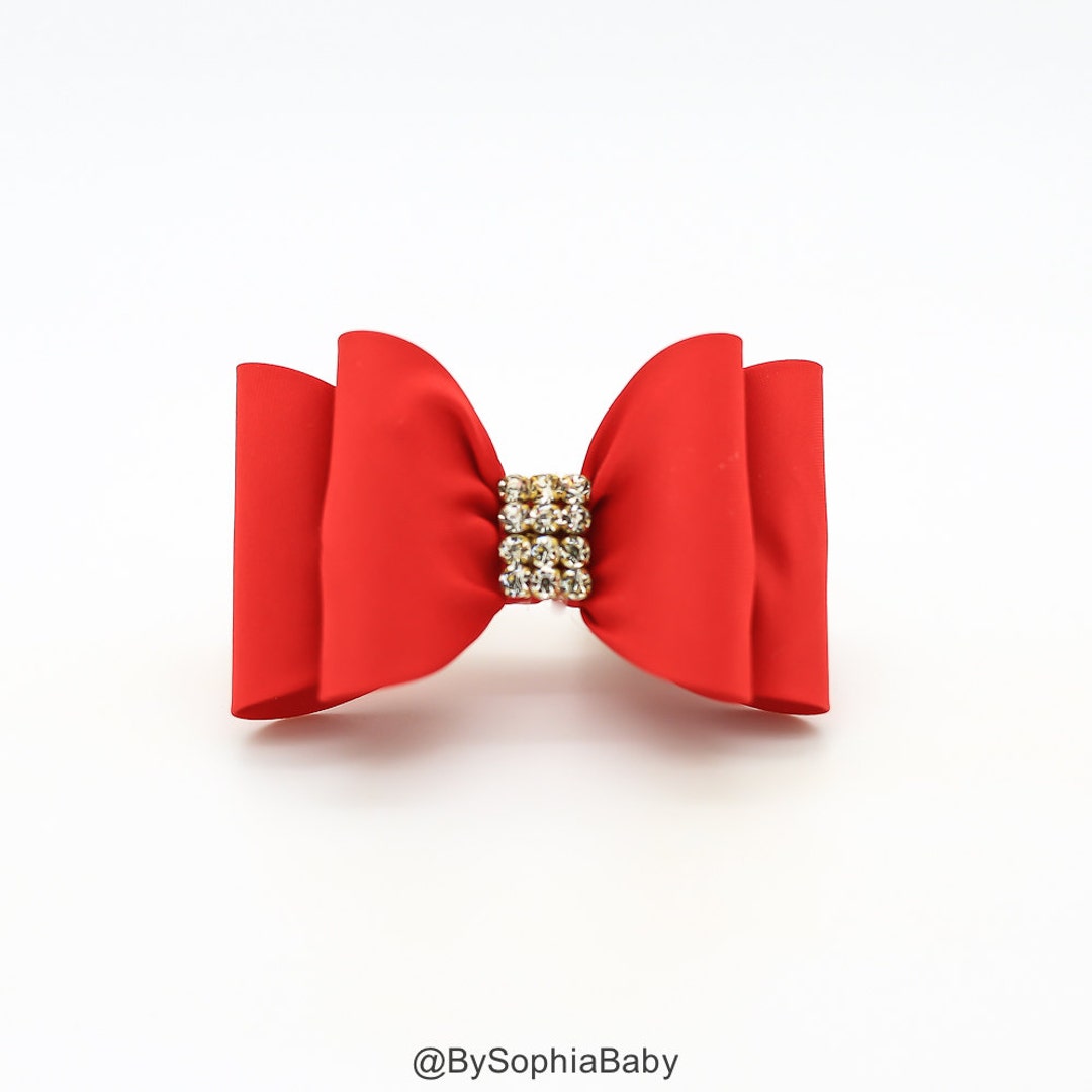 Red Baby Bow, Red Bow Hair Clip, Bow Hair Clip, Toddler Red Hair Clip