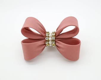 Baby Hair Clip, Pale Pink Bow Hair Clip, Pale Pink Hair Clip, Toddler Pink Hair Clip, Girls Bow Hair Clip, Big Bow Hair Clip, 961