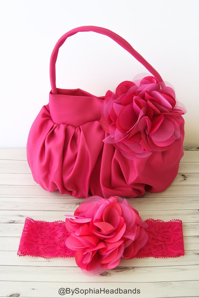 Pink Flower Handbag Girls Pink Purse Girls Pink Handbag | Etsy
