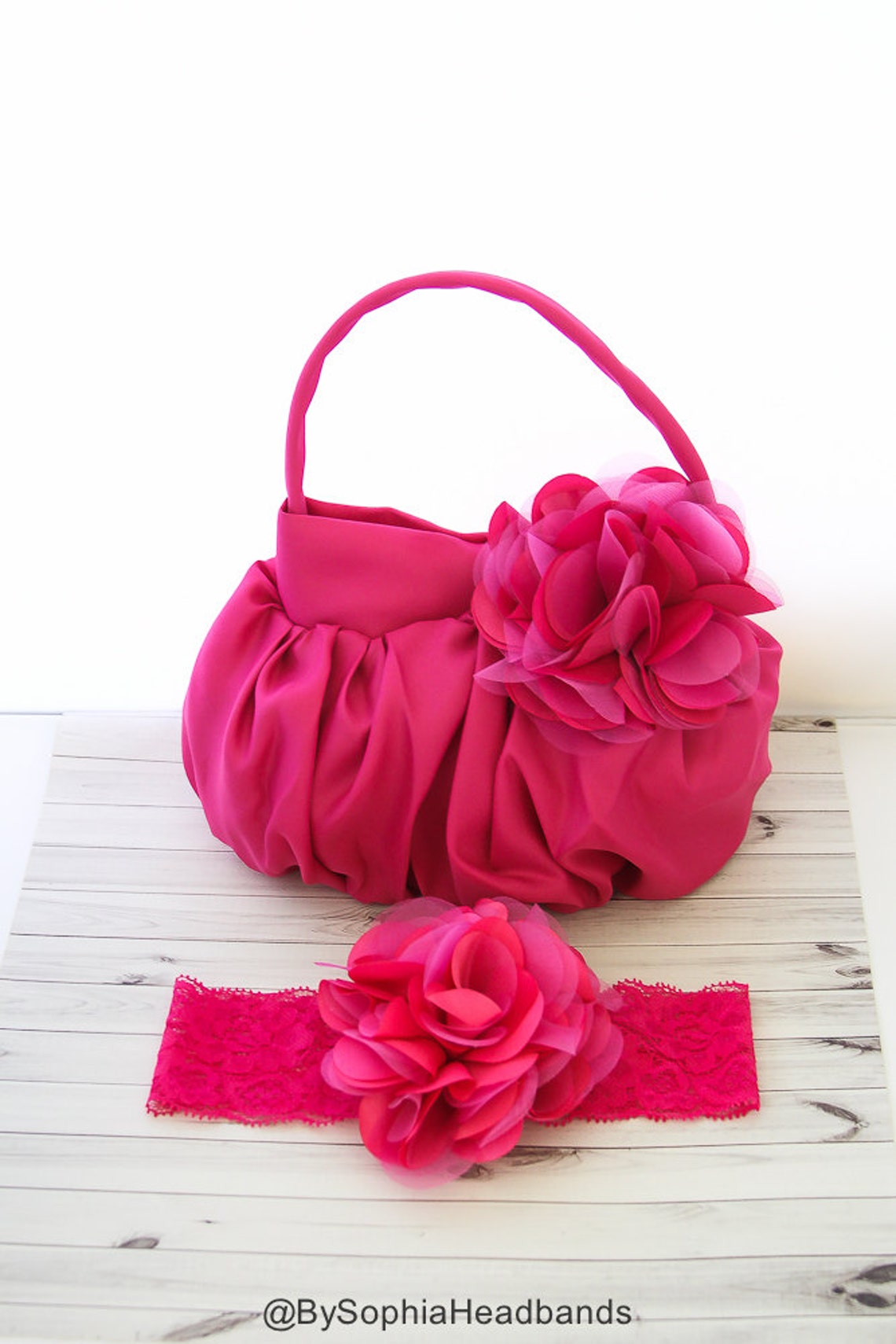 Pink Flower Handbag Girls Pink Purse Girls Pink Handbag Etsy Singapore
