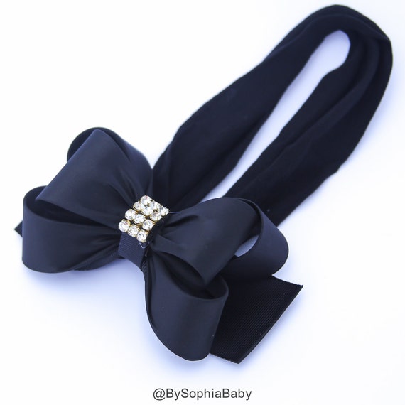 black newborn headband