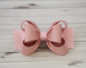 Pale Pink Hair Clip, Pink Bow Hair Clip, Bow Hair Clip, Toddler Pink Hair Clip, Girls Bow Hair Clip, Big Bow Hair Clip, 984