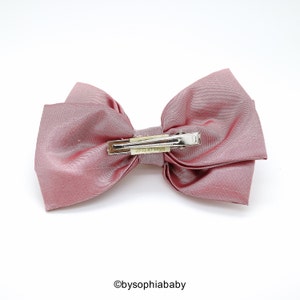 Big Bow Hair Clip, Pale Pink Bow Hair Clip, Girls Bow Hair Clip, Toddler Gold Hair Clip, Girls Bow Hair Clip, Big Bow Hair Clip, 1080 image 2