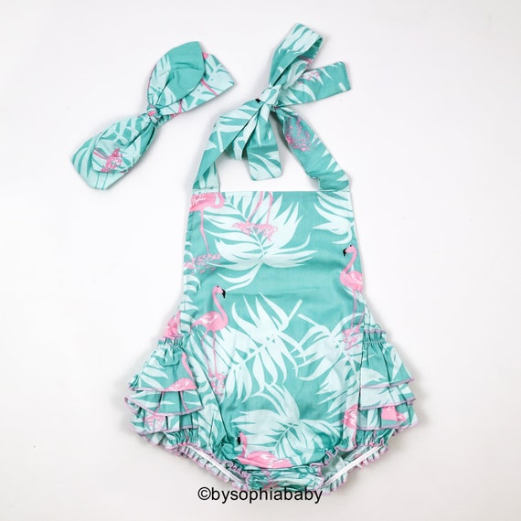 Headband Flamingo Turquoise and pink gift *Dispatch next day Baby Girl Dress