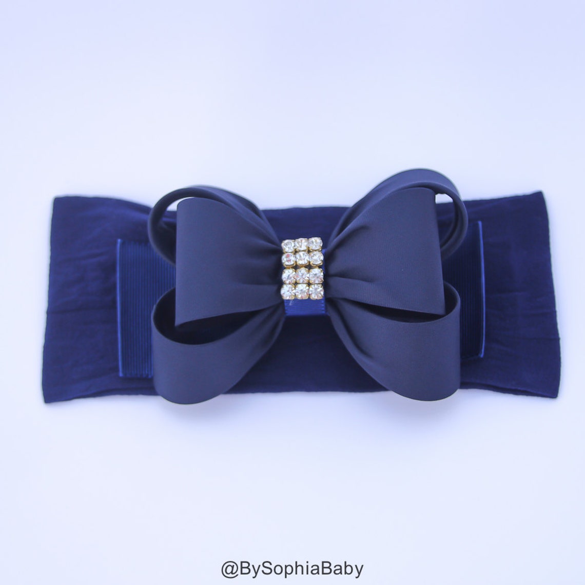 Bow Headband in Navy