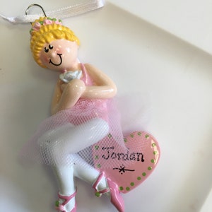 Ballerina Rose Personalized Ornament
