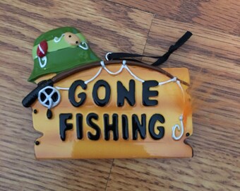 Gone fishing sign | Etsy