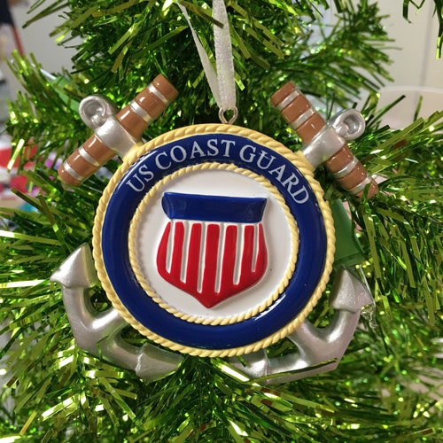3D Ornaments. Coast Guard USCG Ornament. . Laser Engraved. Etsy