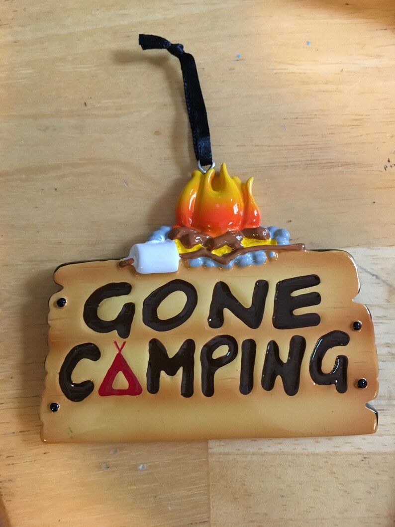 Gone Camping Personalized Camp Christmas Ornament Etsy