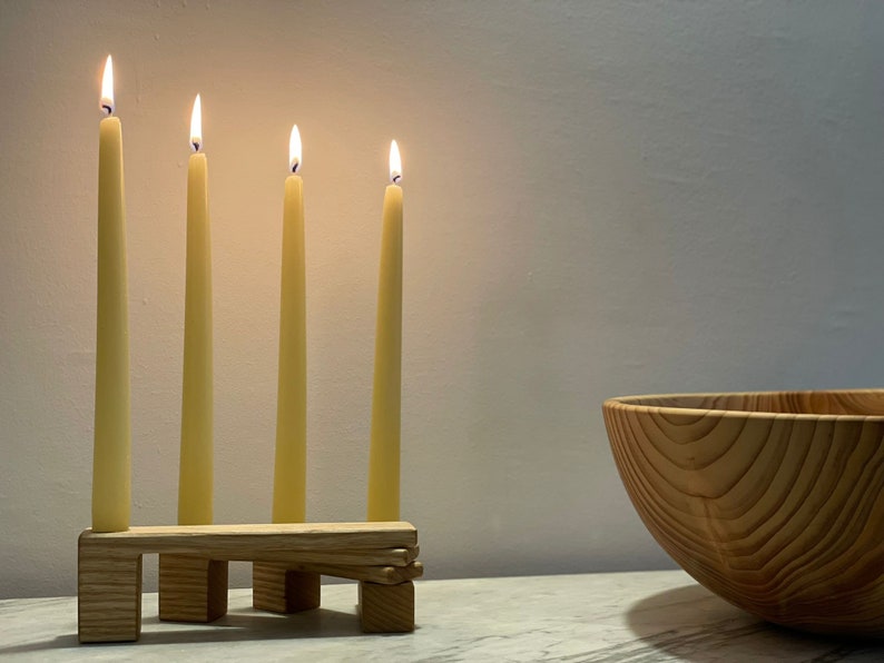Advent Wreath Candle Holder / Wooden Candle Holder / Wooden Etsy España