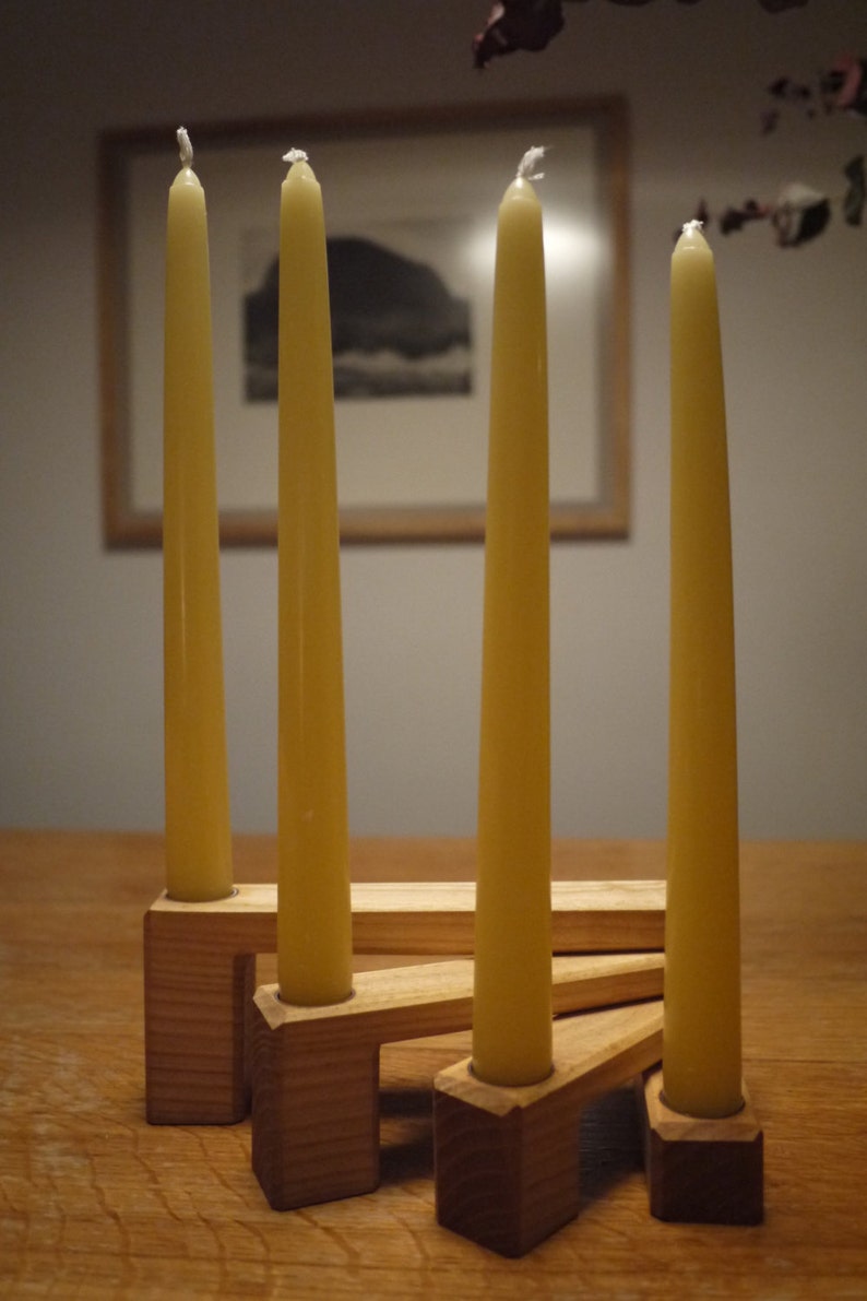 Advent Wreath Candle Holder / Wooden Candle Holder / Wooden Etsy