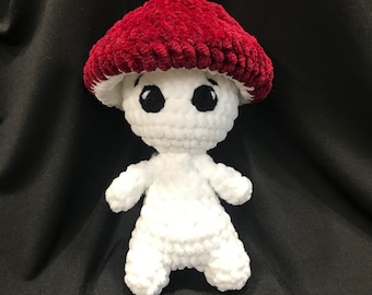 Handmade Crochet Mushroom plushie, Mushie plush, velvety mushroom, Amigurumi - ready to ship