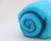 Needle felting wool, 1 oz, water - blue.  Maori wool blend of coopworth and corriedale. MULESING FREE.